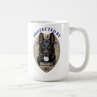 Caneca De Café Protegido pelo german shepherd