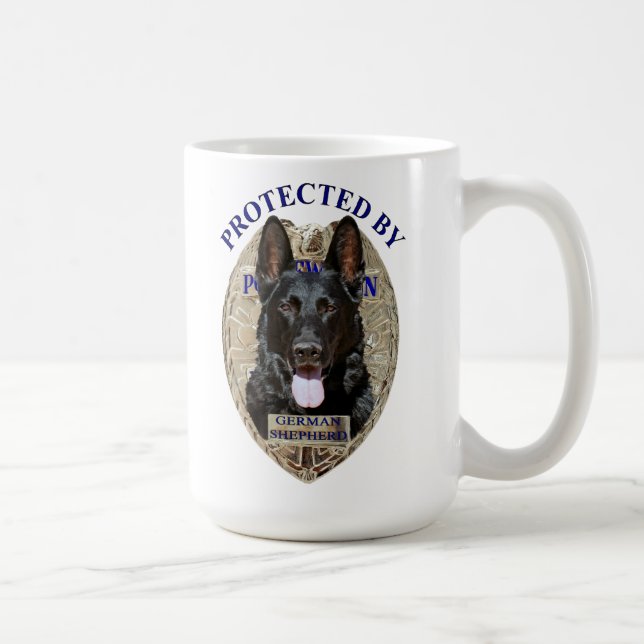 Caneca De Café Protegido pelo german shepherd (Direita)