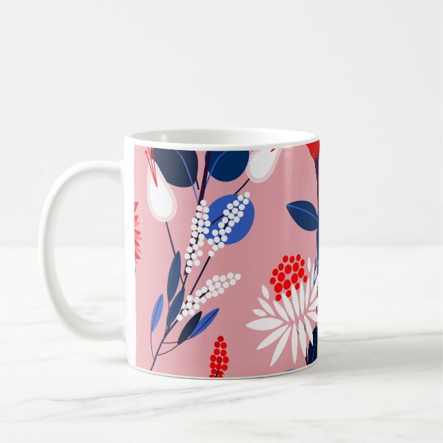 Caneca De Café Proteína de florescência: Padrão de Jardim Botânic (Esquerda)