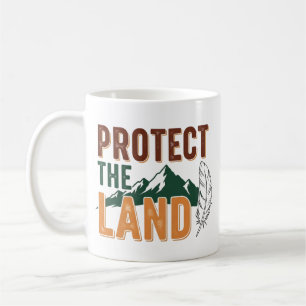 Caneca De Café "Proteja a Terra" Natureza de Montanha Ecológica