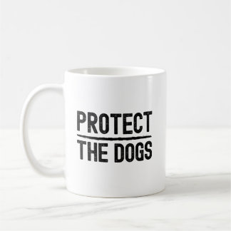 Caneca De Café Proteja a tipografia dos cães citação para design