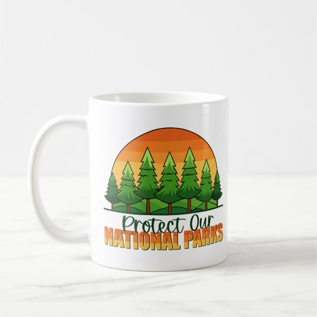 Caneca De Café Proteja Nossos Parques Nacionais Apoio (Esquerda)