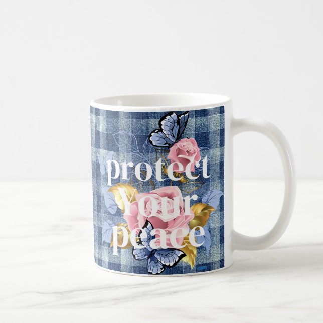 Caneca De Café Proteja o seu canhão de paz (Direita)