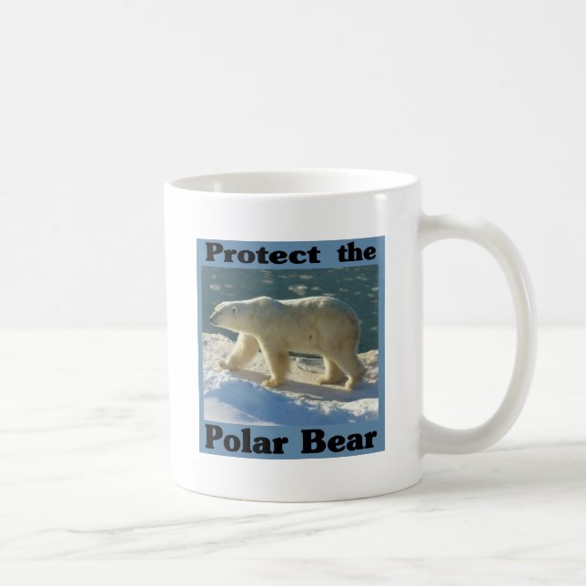 Caneca De Café Proteja o Urso Polar (Direita)