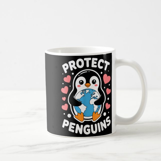 Caneca De Café Proteja Pinguins Para Amantes de Animais - Conserv (Direita)
