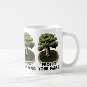 Caneca De Café Proteja seus parques