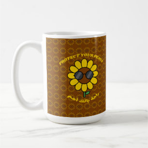 Caneca De Café Proteja Sua Paz راحة بالك أهم Girassol
