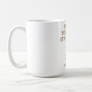 Caneca De Café Proteja Sua Paz — Citação Minimalista de Autocuida