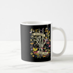 Caneca De Café Proteja Sua Paz Flor Silvestre Retro Saúde Mental