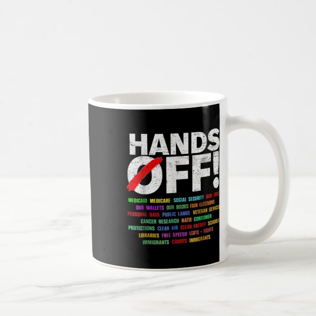 Caneca De Café Protesto Mão Contra Mulheres (Direita)