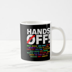 Caneca De Café Protesto Mão Contra Mulheres