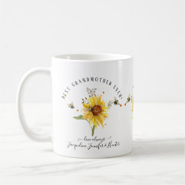 Caneca De Café protetor de água - Sunflower Bee Melhor Avó De Sem