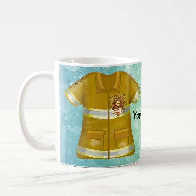 Caneca De Café Protetor de Chamas Bombeiro (Esquerda)