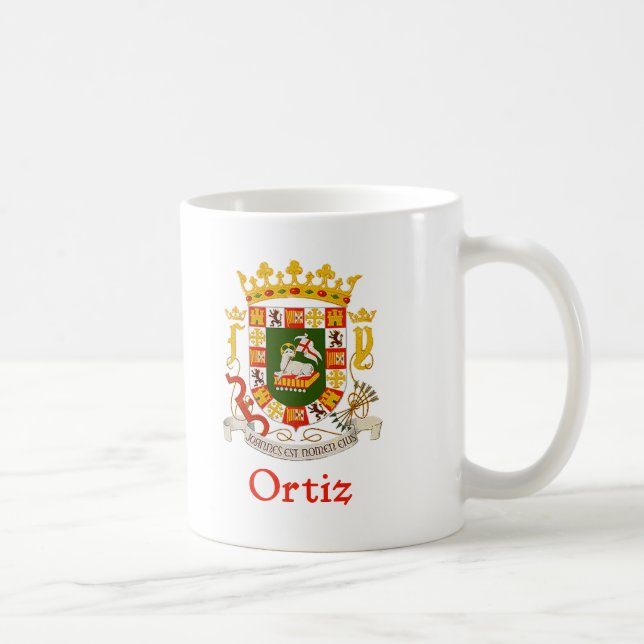 Caneca De Café Protetor de Ortiz de Puerto Rico (Direita)