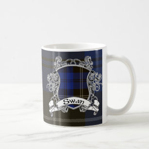 Caneca De Café Protetor do Tartan da cisne