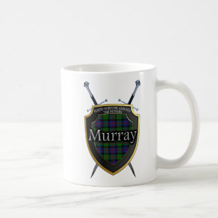 Caneca De Café Protetor & espadas escoceses do Tartan de Murray