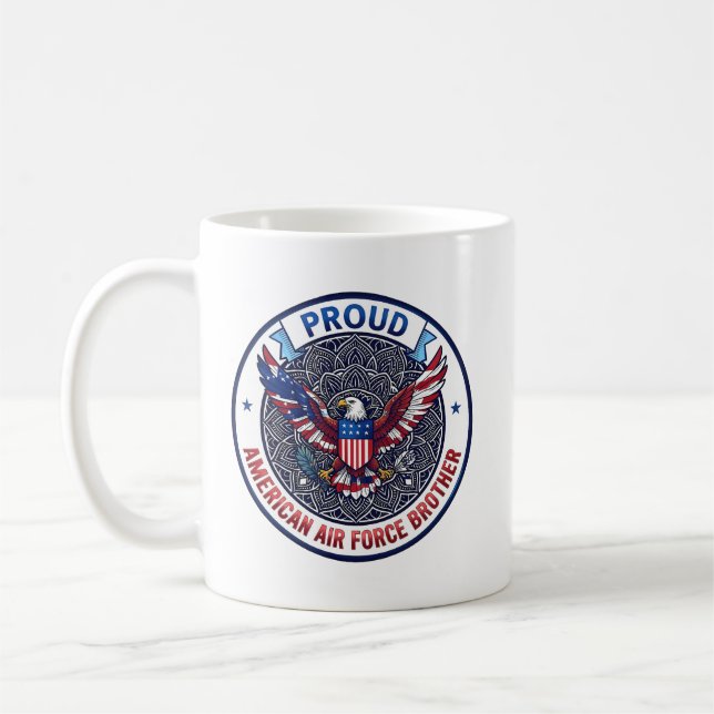 Caneca De Café Proud American Air Force Brother (Esquerda)