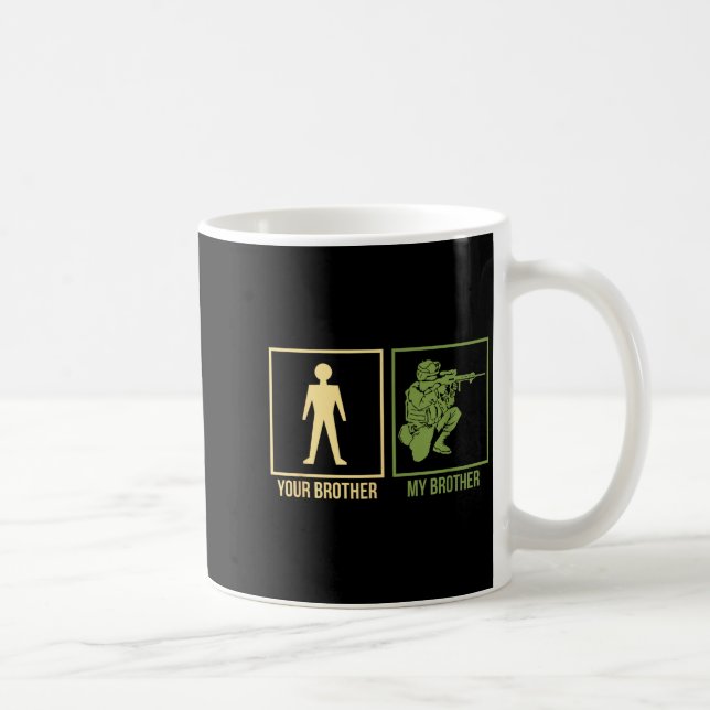 Caneca De Café Proud Army Brother I-navy Airforce Seal Ranger  (Direita)