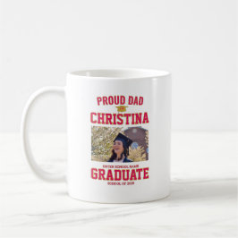 Caneca De Café Proud dad parent of student of class of 2025