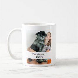 Caneca De Café Proud dog mom personalized image and name pet