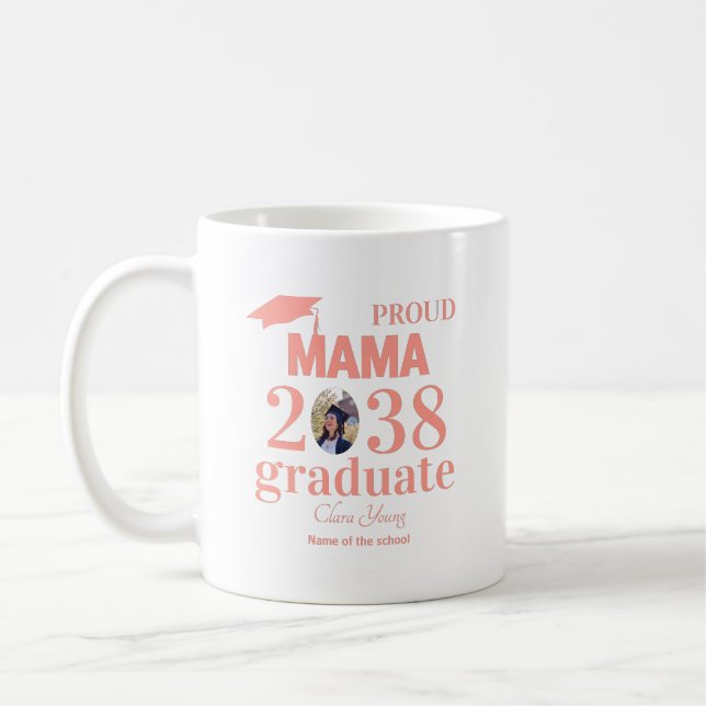 Caneca De Café Proud mama personalized graduation (Esquerda)
