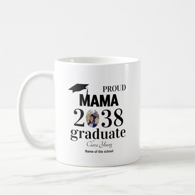 Caneca De Café Proud mama personalized graduation (Esquerda)