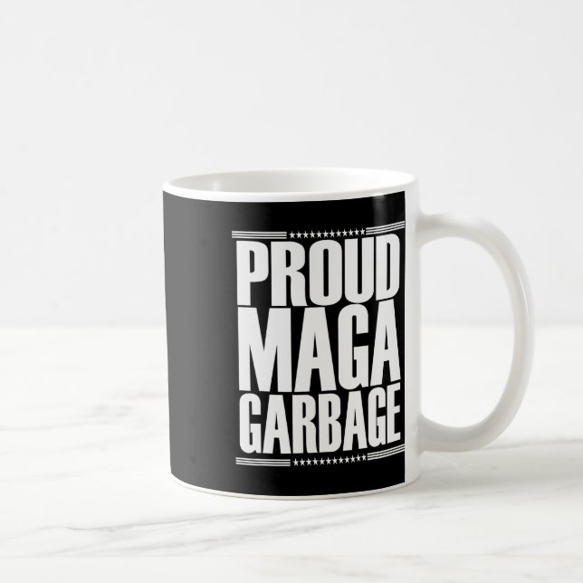 Caneca De Café Proud Mega Garbyge Trump Supporter 4  (Direita)
