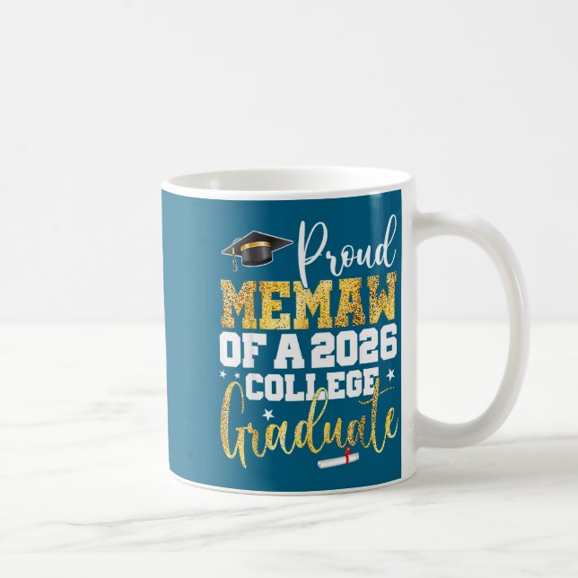 Caneca De Café Proud Memaw Of 2026 Graduate College Graduation  (Direita)