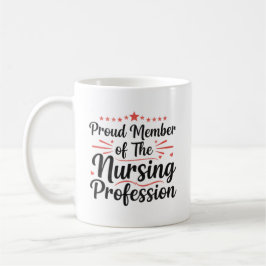 Caneca De Café  Proud Member Nursing Artistic Personalized Gift