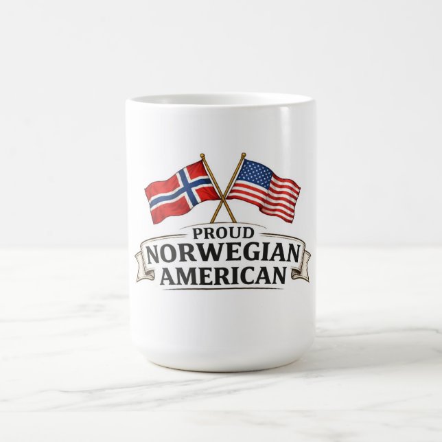 Caneca De Café Proud Norwegian American Coffee Mug (Centro)