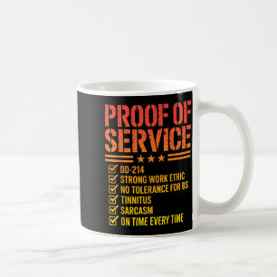 Caneca De Café Prova de veterano de traços militares da marinha p