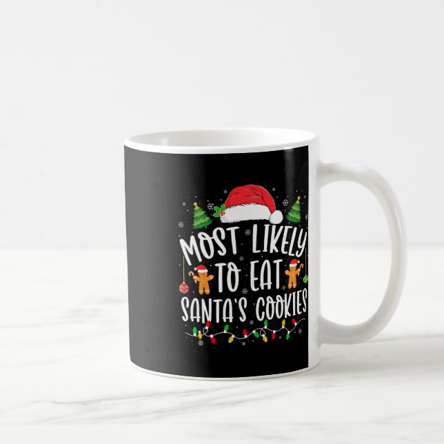 Caneca De Café Provável Comer Cookies De Papai noel Correspondênc (Direita)