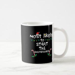 Caneca De Café Provavelmente Começa Travessuras Natal Xmas Famíli