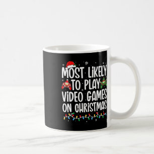 Caneca De Café Provavelmente Jogará Video Games no Natal Família
