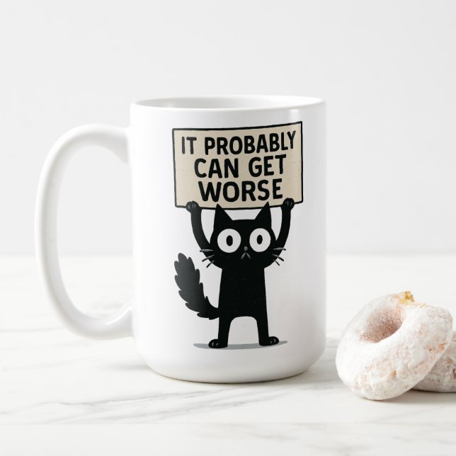 Caneca De Café Provavelmente Pode Ficar Pior (Com Donut)