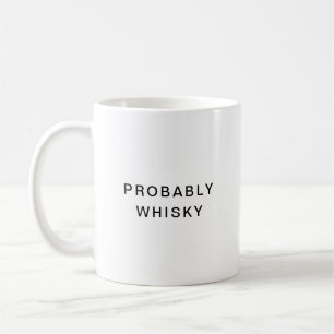 Caneca De Café Provavelmente Whisky Engraçado Typografia Café Mug