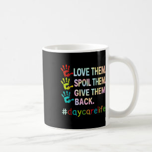 Caneca De Café Provedor de Creche Amoroso Roupa de Professor Engr