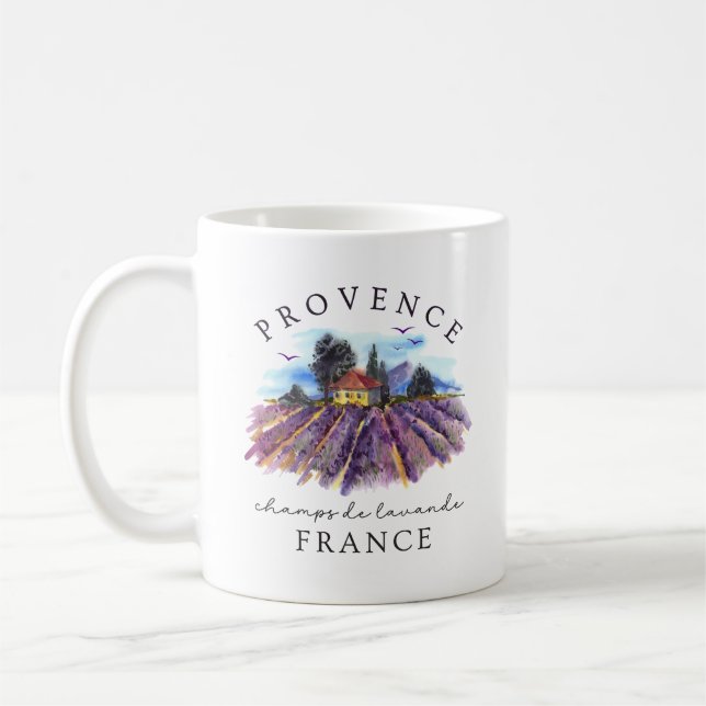 Caneca De Café Provença França – Campos de Lavanda (Esquerda)