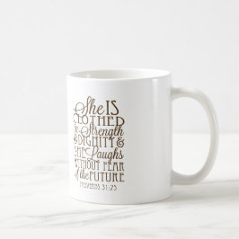 Caneca De Café Provérbio 31 - Vestido na força & na dignidade