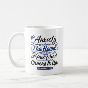 Caneca De Café Provérbios 12:25 Versículo Bíblico – Arte de Palav