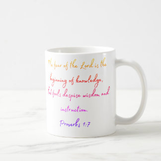 Caneca De Café Provérbios 1:7 Mug multicores