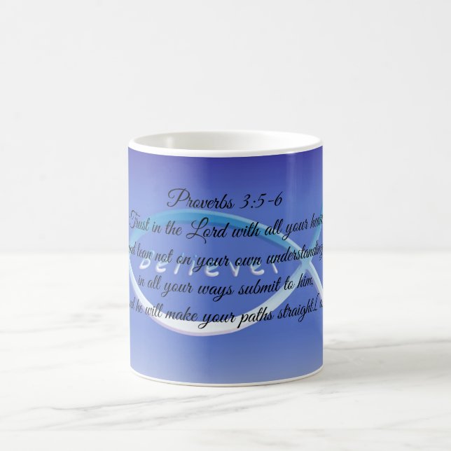 Caneca De Café Provérbios 3:5-6 (Centro)