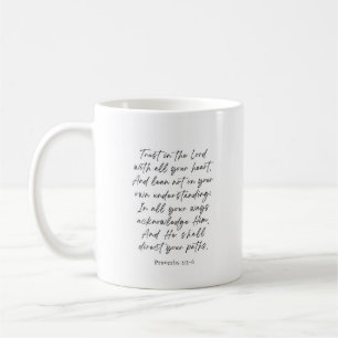 Caneca De Café Provérbios 3:5-6 Confie no Senhor
