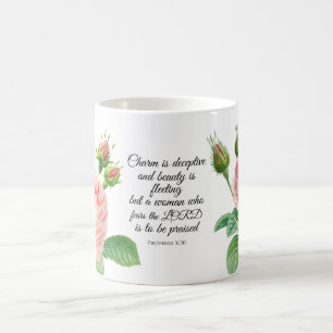 Caneca De Café Provérbios Florais 31:30