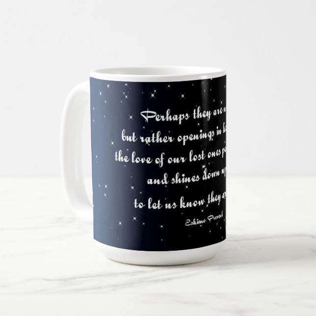 Caneca De Café Proverbo esquimó talvez não sejam estrelas (Frente Esquerda)