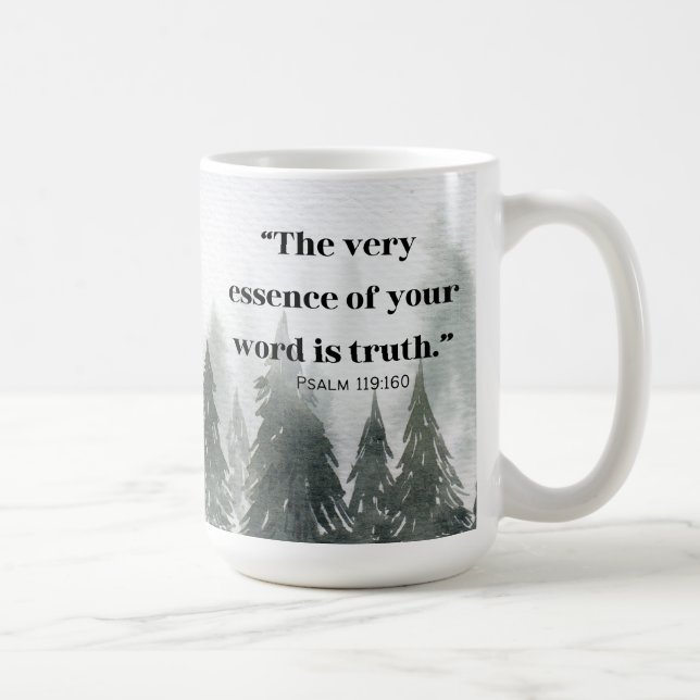 Caneca De Café Psalm 119:160 JW 2023 Ano Texto (Direita)