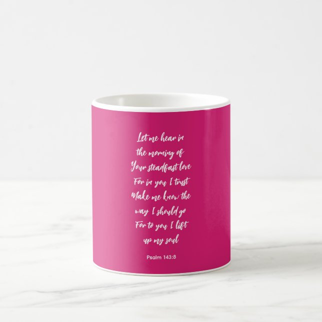Caneca De Café Psalm 143:8 Bible  Coffee Mug (Centro)