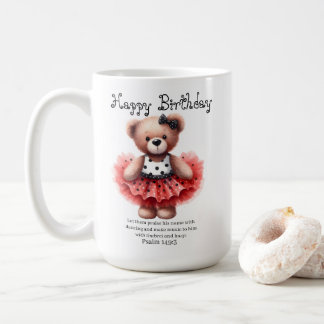 Caneca De Café Psalm 149:3 Teddy Ballerina Coffee Mug