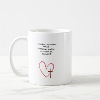 Caneca De Café Psalm 51:10 Christian Bible Verse Mug | Faith Gift