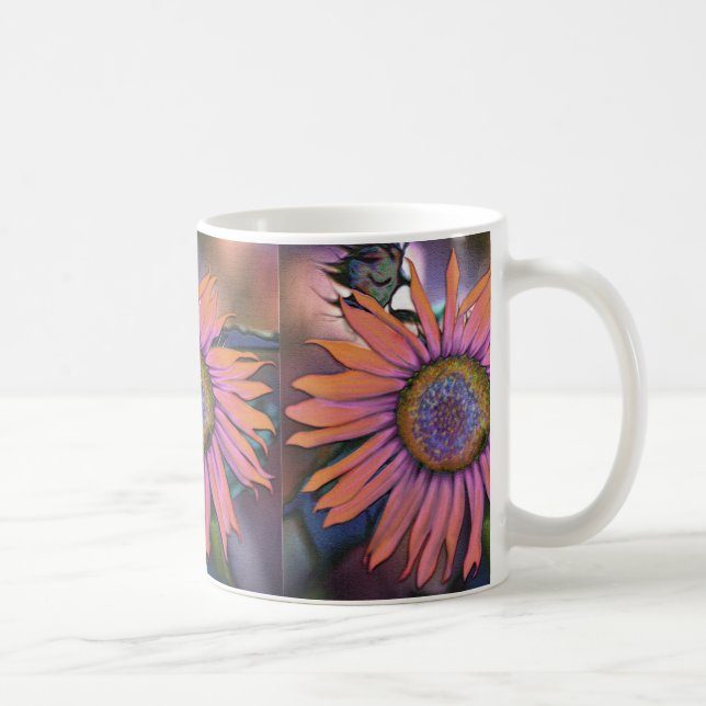 Caneca De Café Psicodélica de girassol mug (Direita)